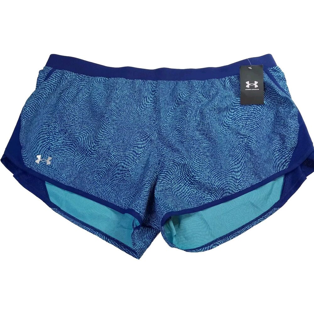 Under Armour Fly-By 2.0 Shorts Women's 3XL UA Purple Blue Reflective 1350198 468